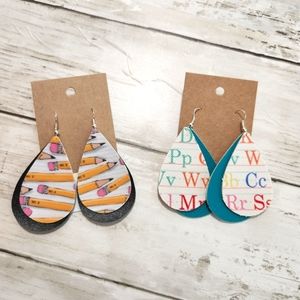 Faux Leather Earrings